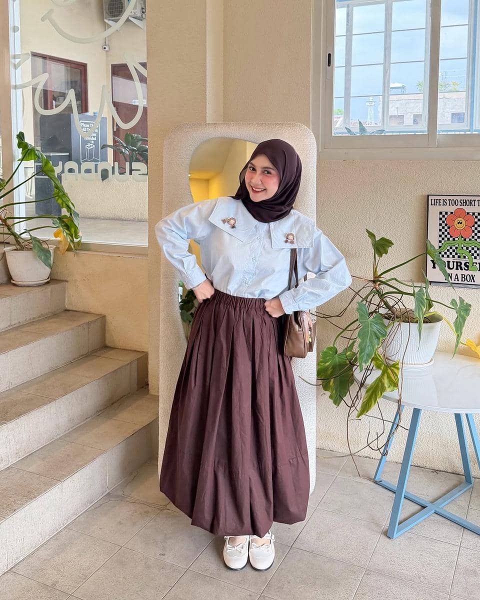 OOTD Nuansa Cokelat ala Nabila Bya