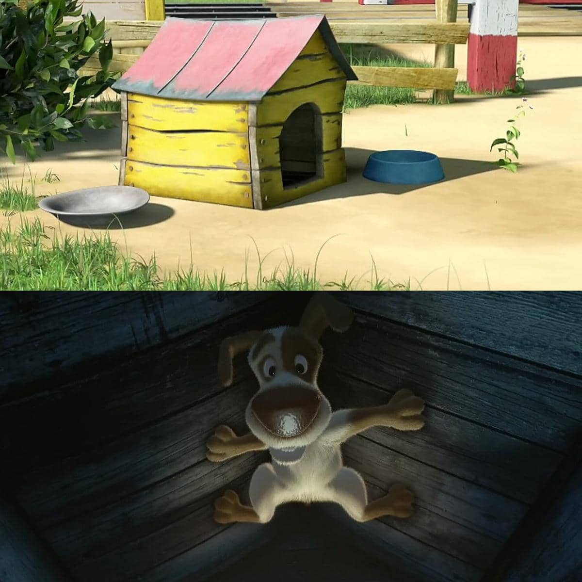 rumah Dog dalam animasi Masha and The Bear