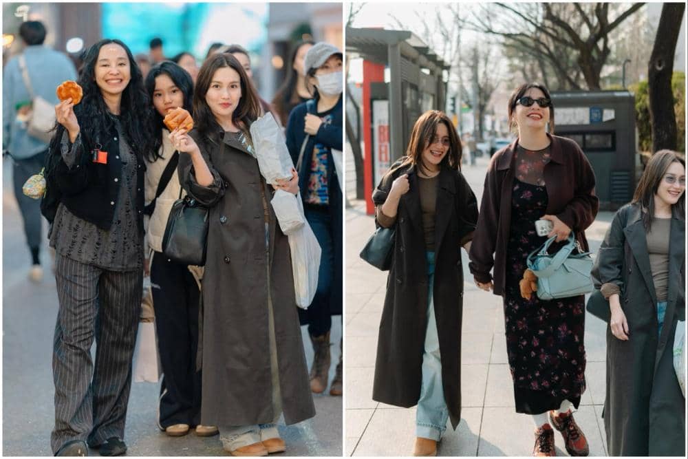 10 Potret Ayu Ting Ting dan Hesti Purwadinata Jalan-jalan di Seoul