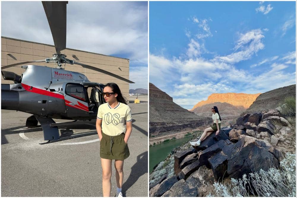 9 Potret Lyodra ke Grand Canyon di Arizona, Naik Helikopter!