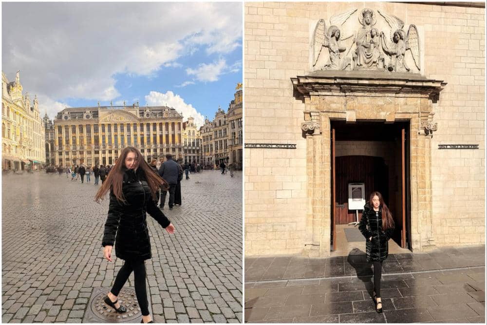 10 Potret Angel Karamoy Jalan-jalan di Kota Brussels, Belgia!