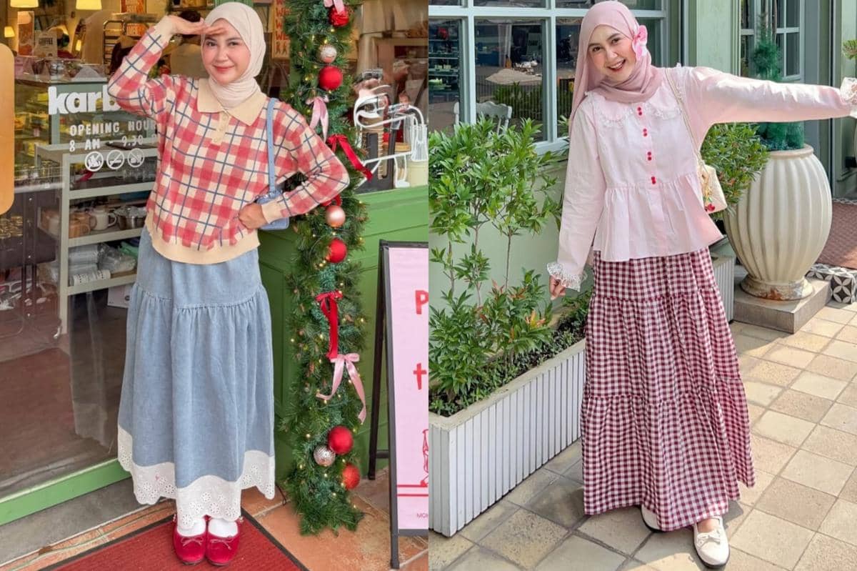 7 Mix and Match Outfit Plaid ala Nabila Bya, Gak Bikin Boring!