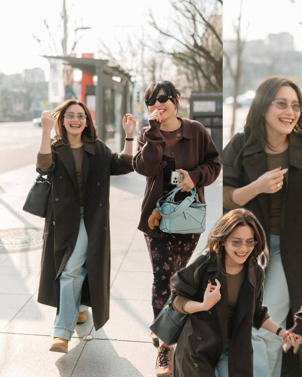 Ayu Ting Ting dan Hesti Purwadinata jalan-jalan di Seoul