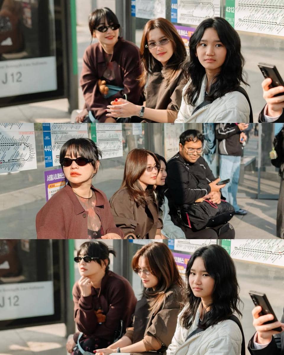 Ayu Ting Ting dan Hesti Purwadinata jalan-jalan di Seoul