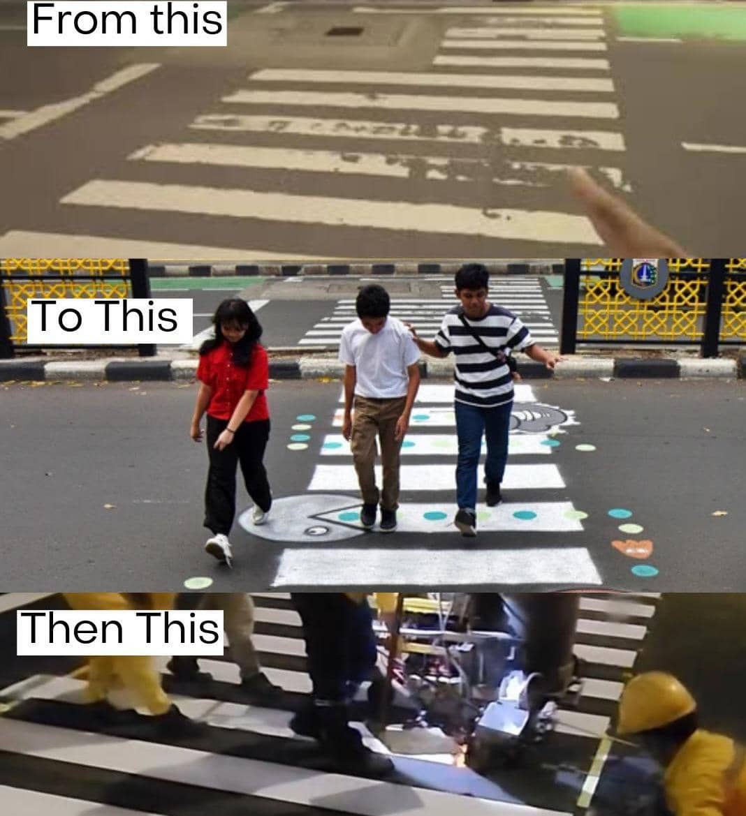 CEK FAKTA: Zebra Cross PacMan di Pancoran Sudah Dihapus Bina Marga?