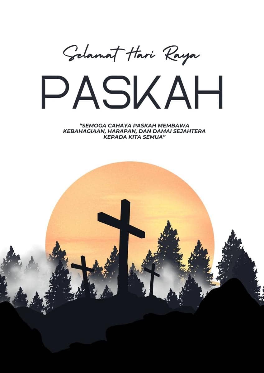 Ilustrasi poster Paskah (Canva/By Vincen Riyan)