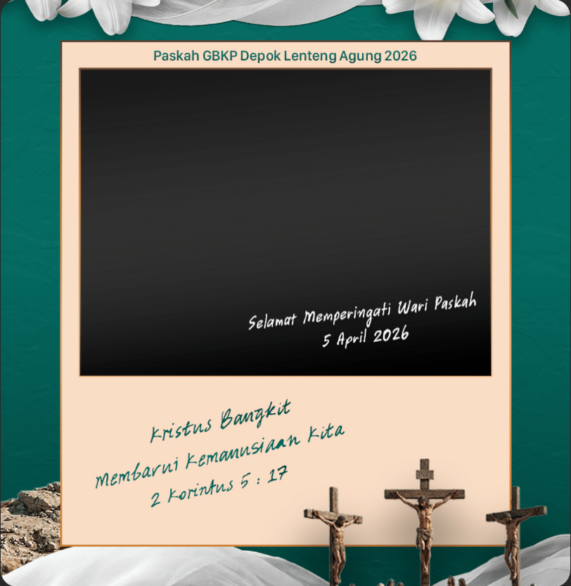 Ilustrasi Twibbon Paskah (twibbonize.com/Theo Haganta)