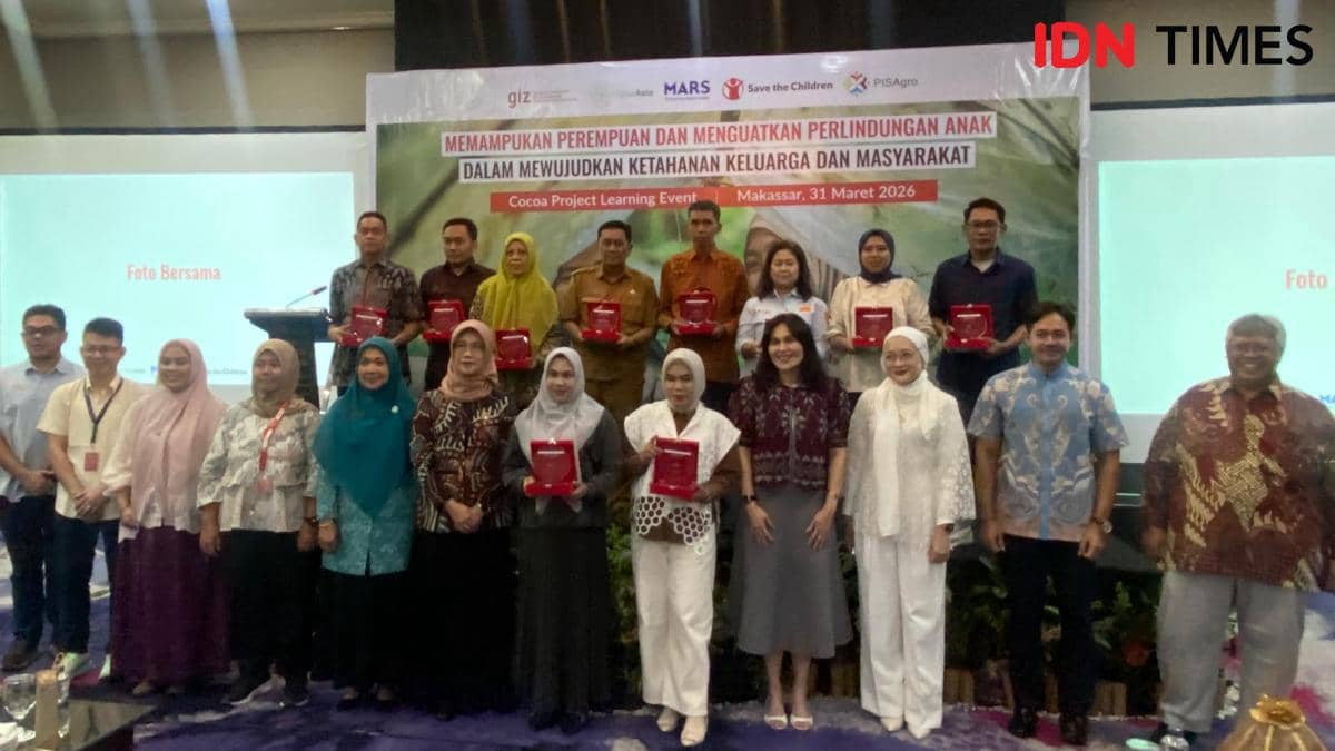 Cocoa Project Learning Event yang digelar Save the Children Indonesia di Hotel Aryaduta Makassar, Selasa (31/3/2026). IDN Times/Asrhawi Muin