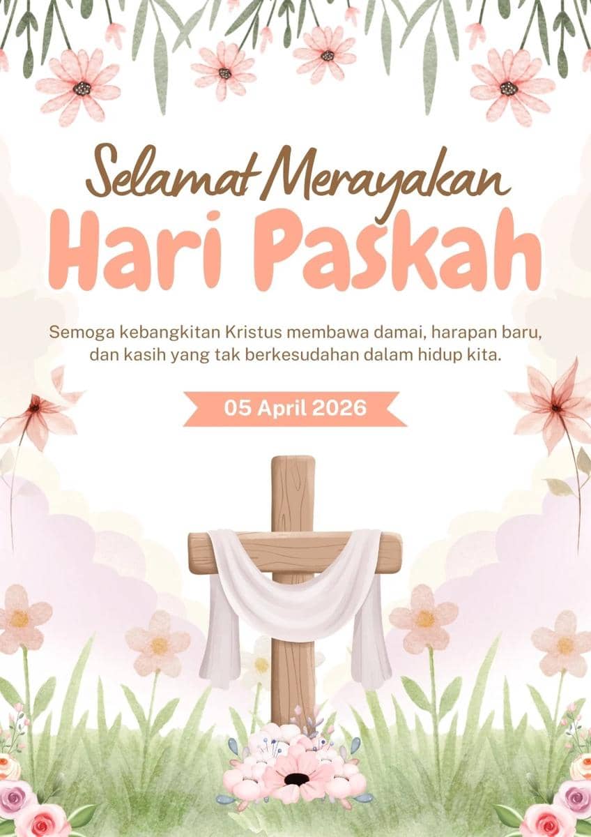 Ilustrasi poster Paskah (Canva/By Feryiirwn)