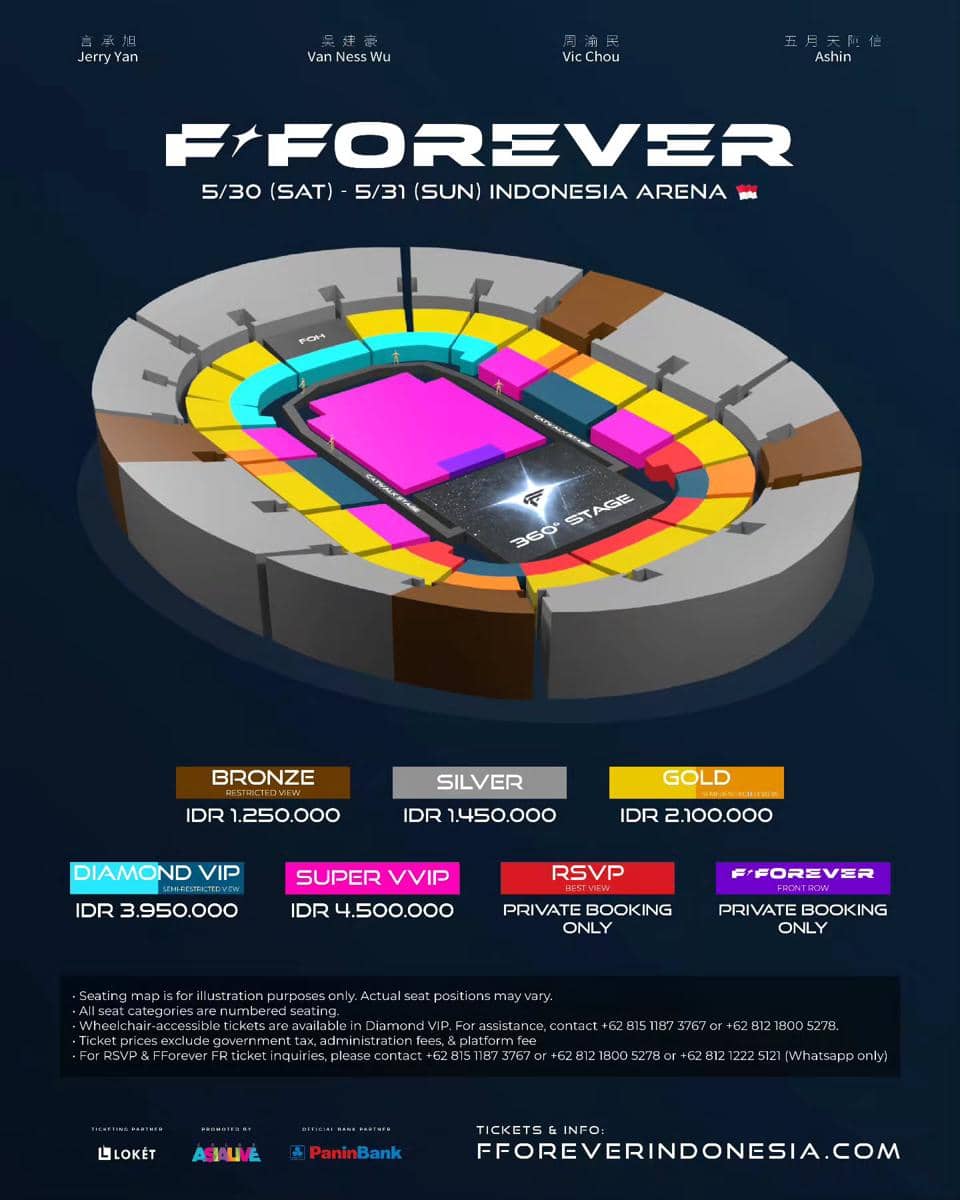 harga tiket konser F4 di Jakarta 2026