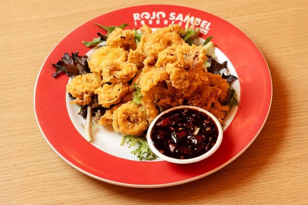 Potret menu udang di Rojo Sambel Australia