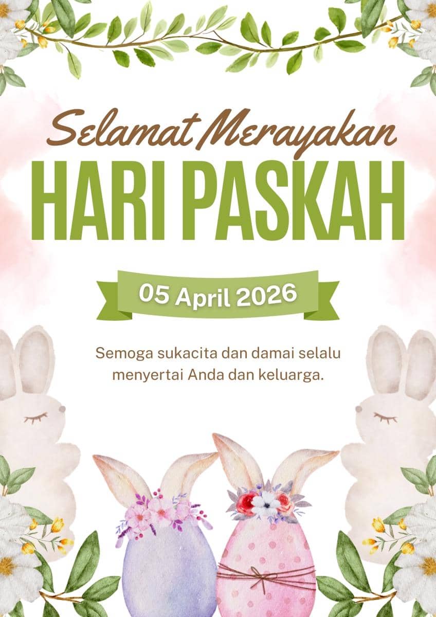 Ilustrasi poster Paskah (Canva/By Feryiirwn)