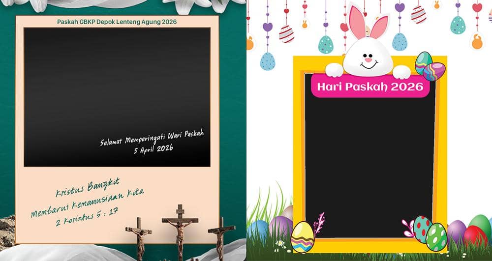 20 Twibbon Paskah 2026 Terbaru, Desain Estetik dan Gratis!