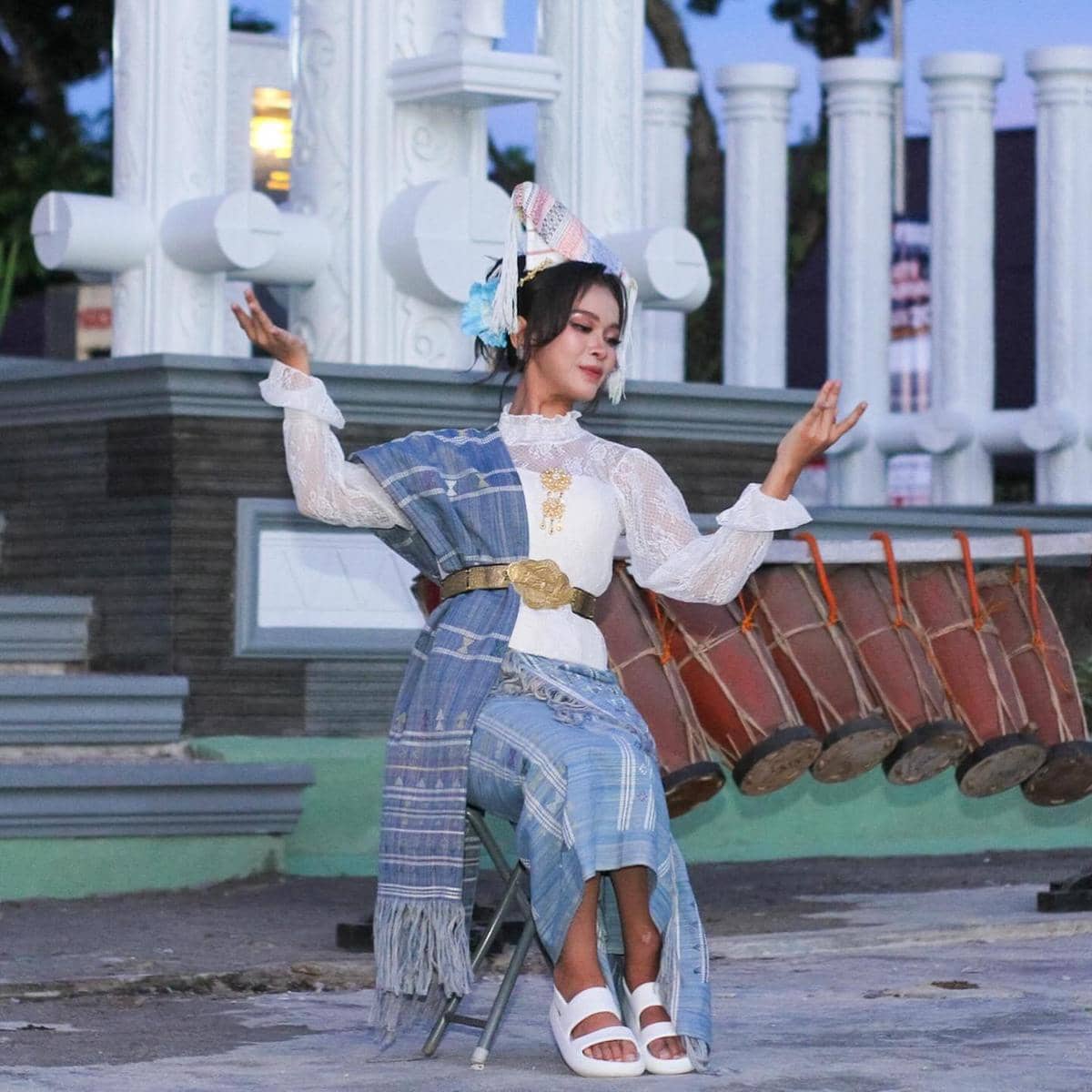 potret Avionita Sinaga saat menari