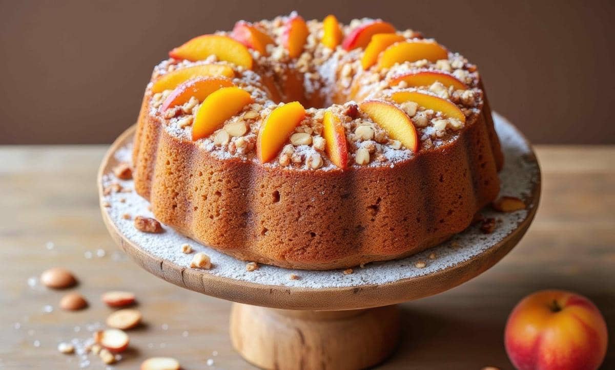 peach yogurt cake
