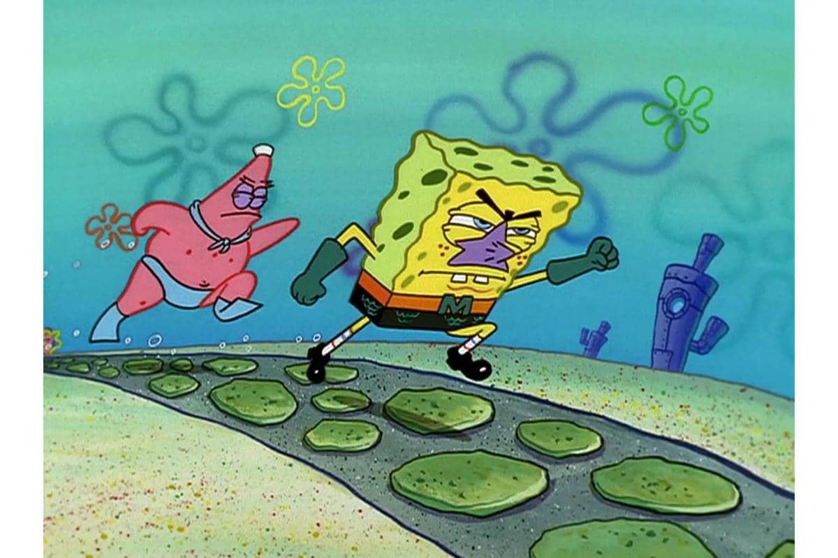 SpongeBob dan Patrick bermain roleplay pahlawan super