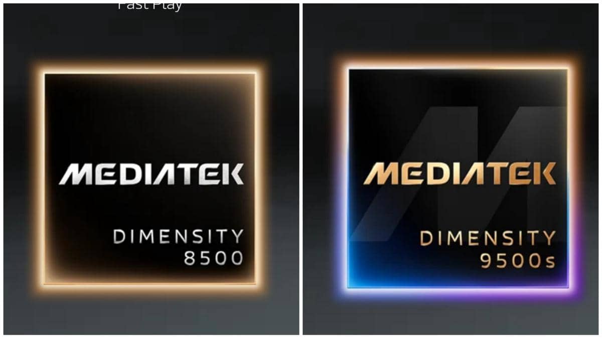 ilustrasi CPU MediaTek Dimensity 8500 (kiri) dan MediaTek Dimensity 9500s (kanan)