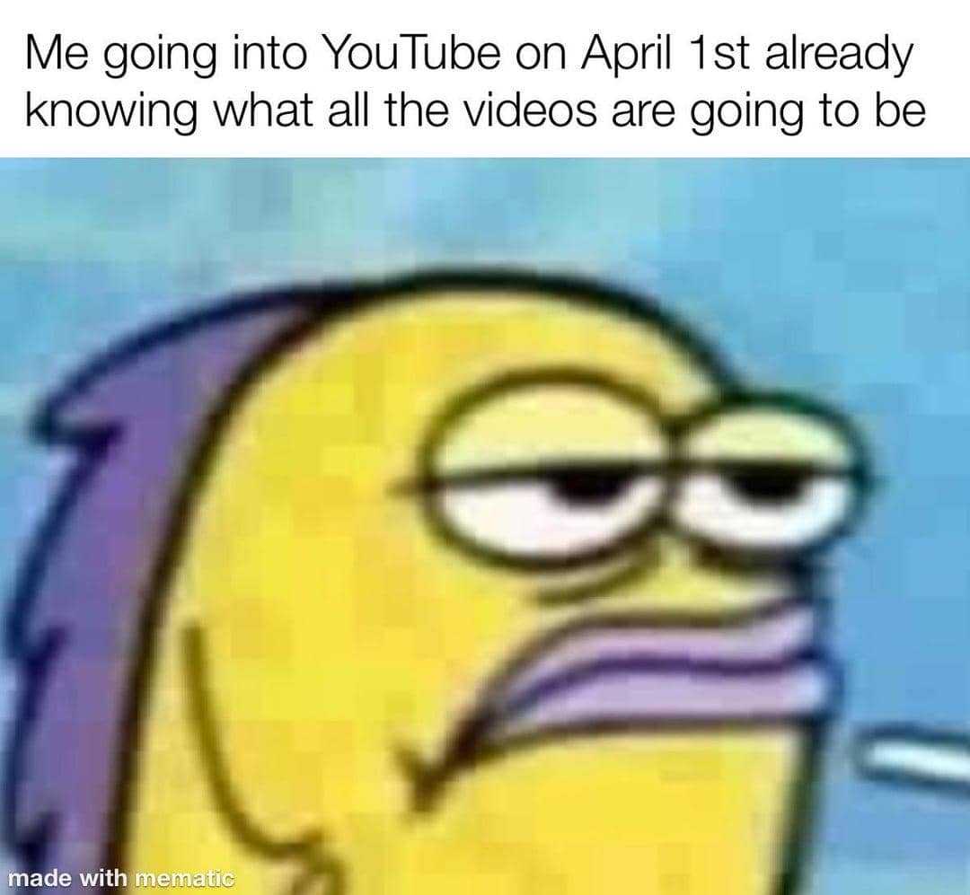 meme SpongeBob tentang April Mop