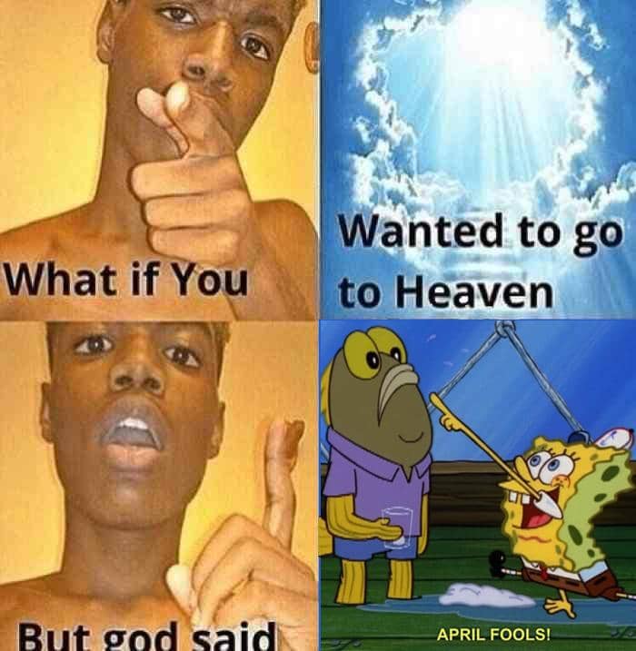 meme SpongeBob tentang April Mop