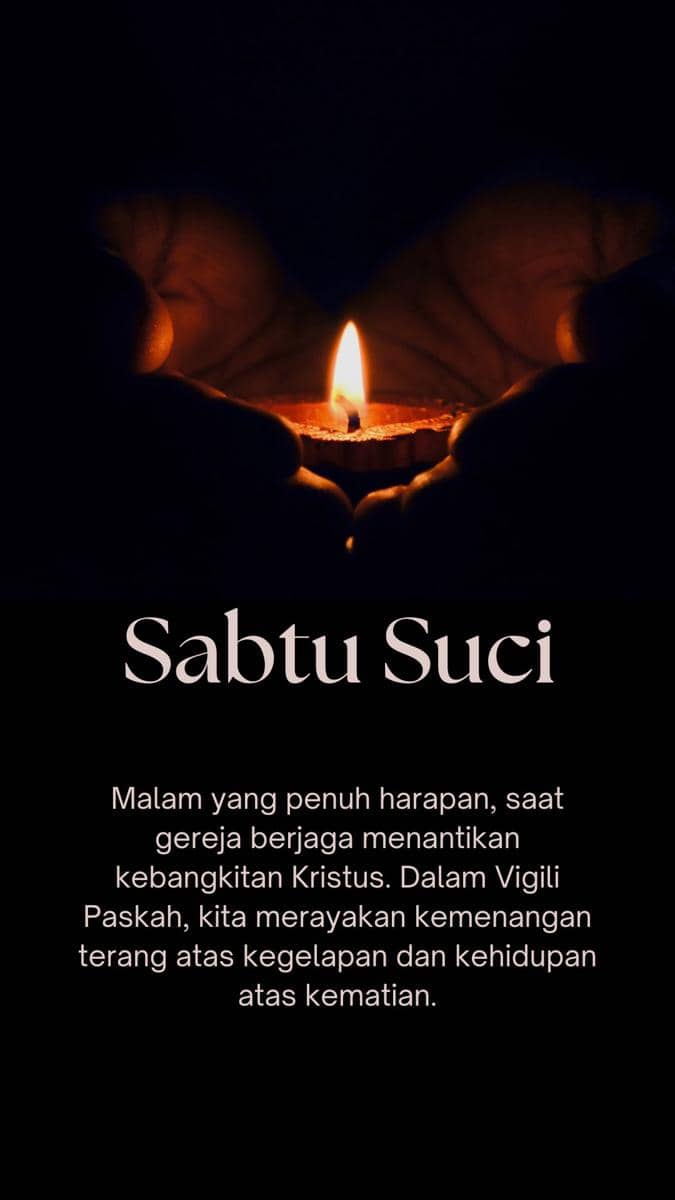 contoh poster Sabtu Suci 2026