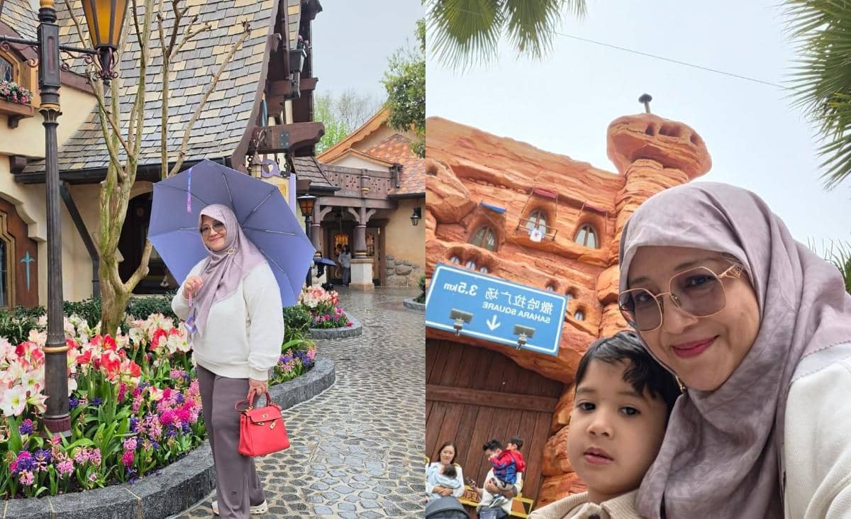 8 Potret Fenny Bauty Jalan-Jalan di Shanghai, Sambil Jaga Cucu!