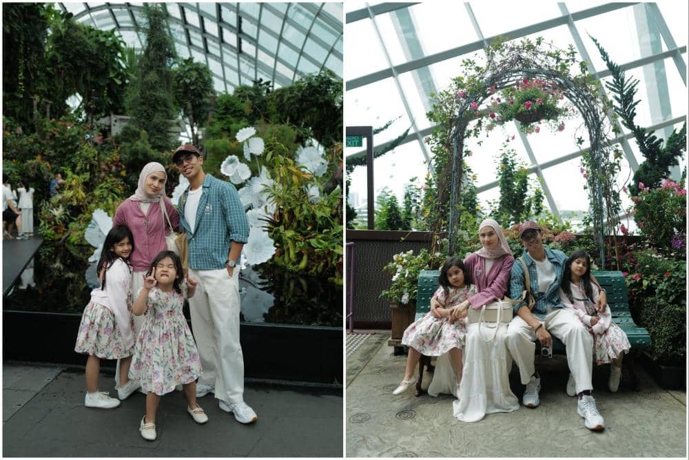 9 Potret Keluarga Dwi Handayani Berkeliling Gardens by the Bay