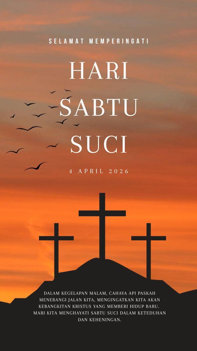 contoh poster Sabtu Suci 2026
