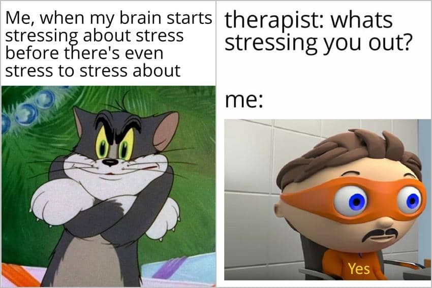 8 Meme Kartun tentang Stres, Terlalu Banyak Pikiran!