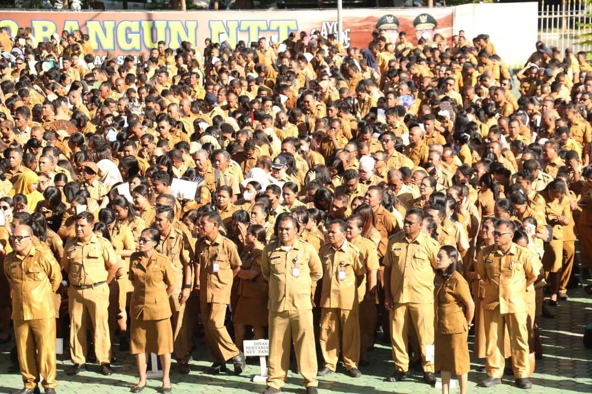Apel kekuatan ASN dan PPPK di Kantor Gubernur NTT. (