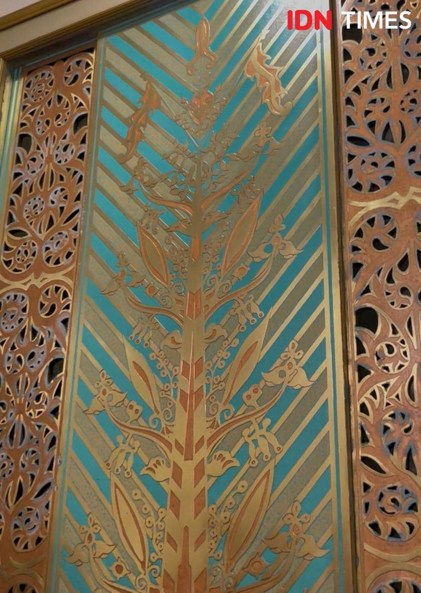 Potret lobby Perpustakaan Peradaban di Wisma Habibie dan Ainun, Jakarta Selatan