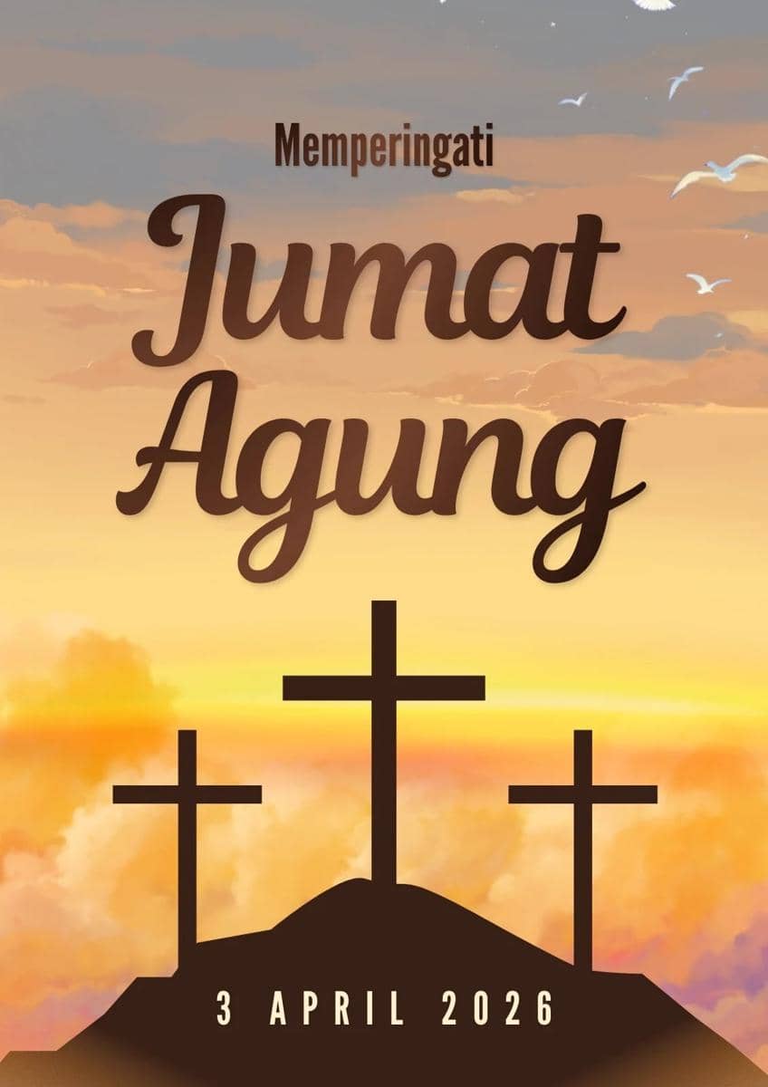 Ilustrasi poster Jumat Agung (Canva/By KIDS)