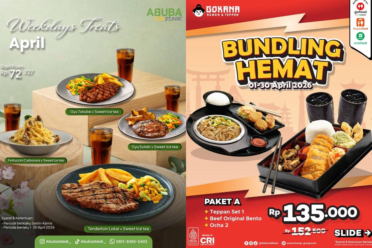 Merapat, Ini Promo Makanan dan Minuman selama April 2026!