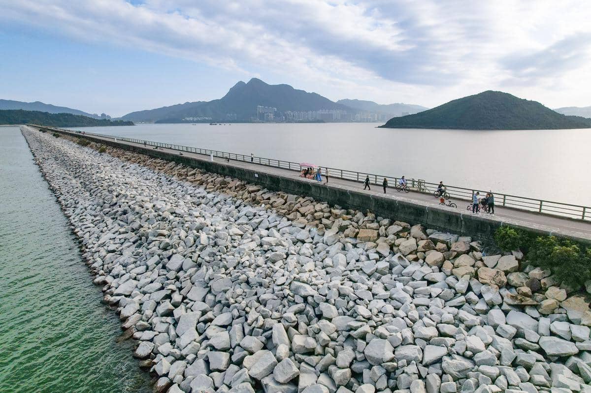 Potret Plover Cove Reservoir, Hong Kong 