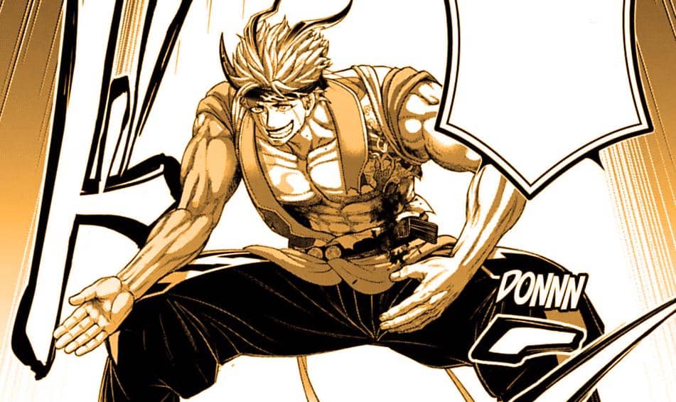 Kintoki melakukan gerakan sumo - Record of Ragnarok