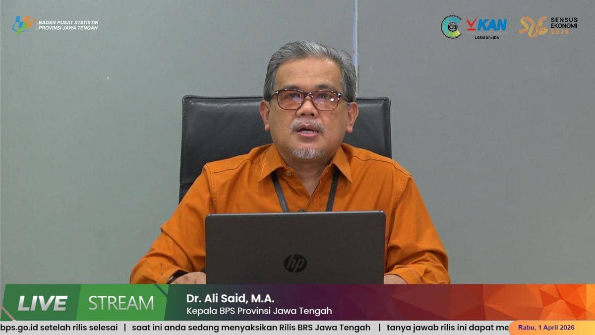 Kepala BPS Jawa Tengah, Ali Said. (IDN Times/tangkapan layar/bt)