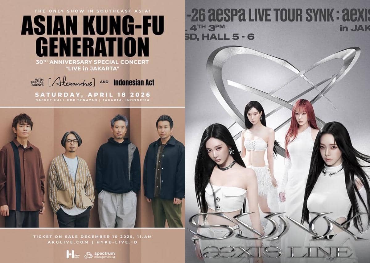 6 Konser Internasional di Indonesia pada April 2026, Tanggal 18 Padat!