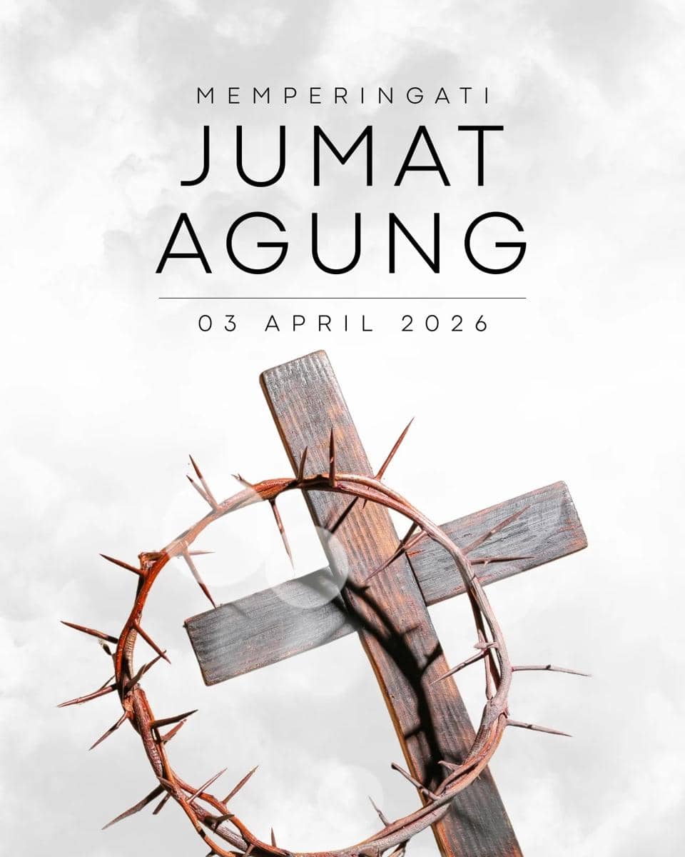 Ilustrasi poster Jumat Agung (Canva/By MesStudio)