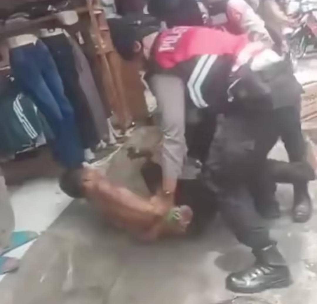 Polisi Injak Kepala Pemuda di Lubuk Linggau, Melawan Saat Ditangkap