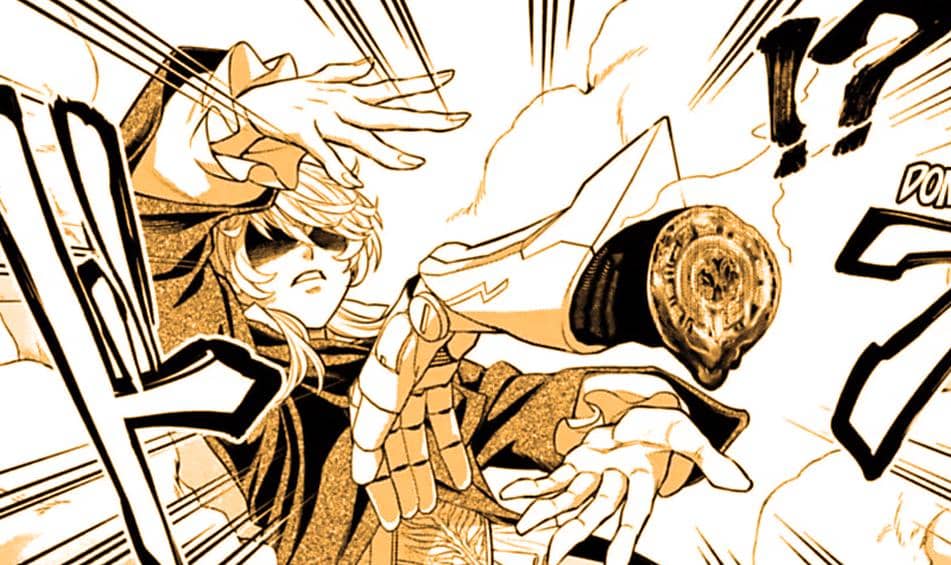 Nostradamus memotong tangan Adamantine - Record of Ragnarok