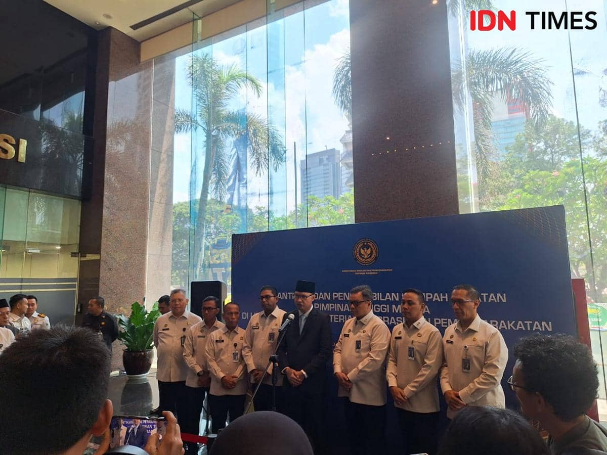 Pelantikan Direktur Jenderal Imigrasi Hendarsam Marantoko, Rabu, 1 April 2026.