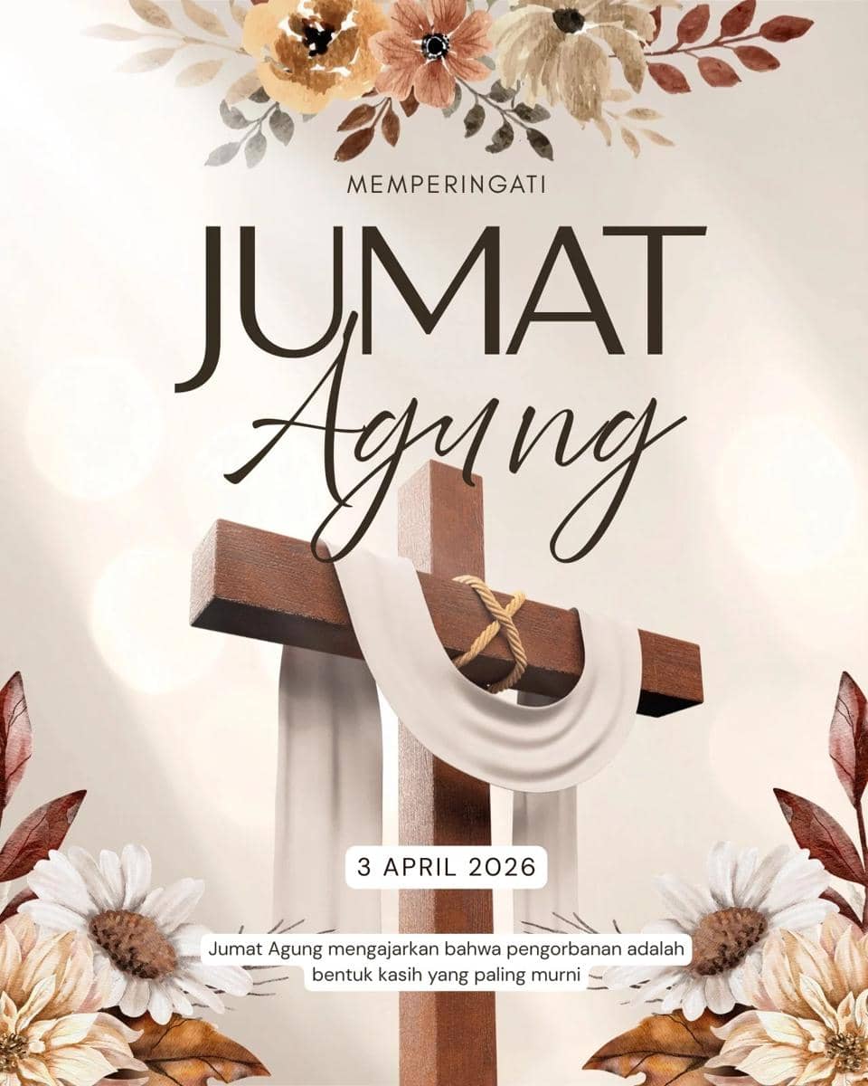 Ilustrasi poster Jumat Agung (Canva/By dansdesign)