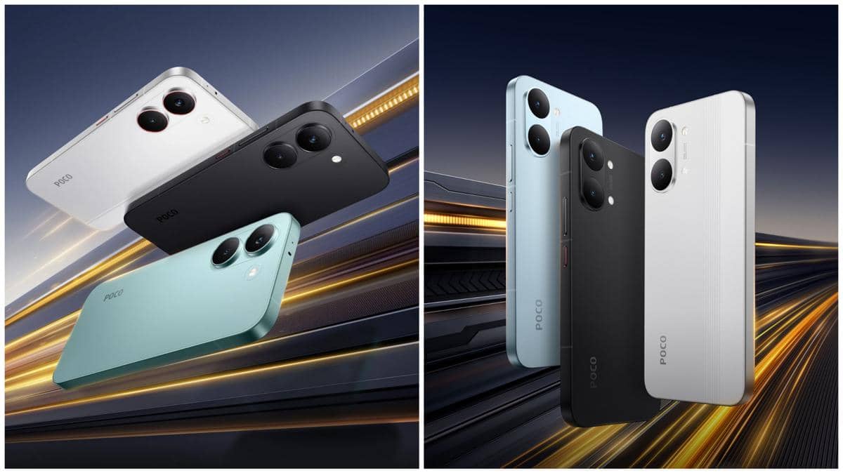 POCO X8 Pro (kiri) dan POCO X8 Pro Max (kanan) 