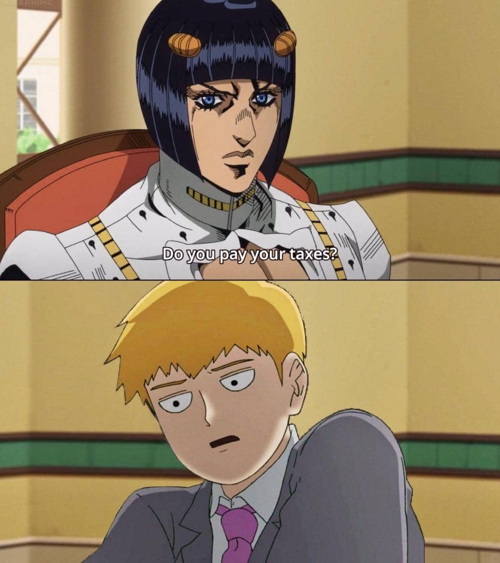 meme anime tentang pajak