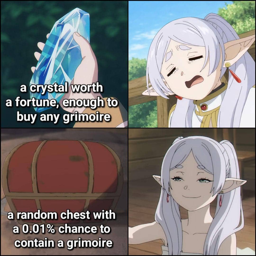 meme Frieren dan grimoire