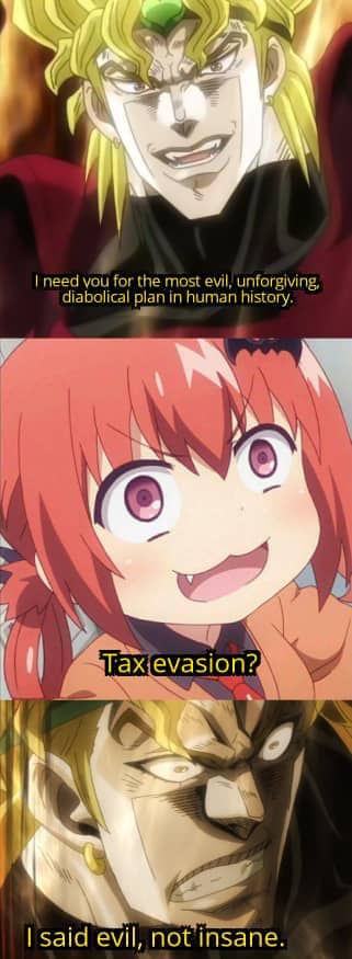 meme anime tentang pajak