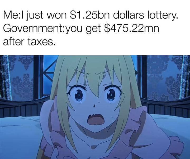 meme anime tentang pajak