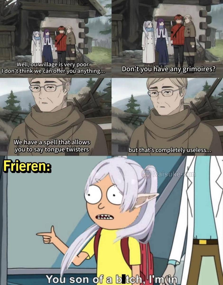 meme Frieren dan grimoire