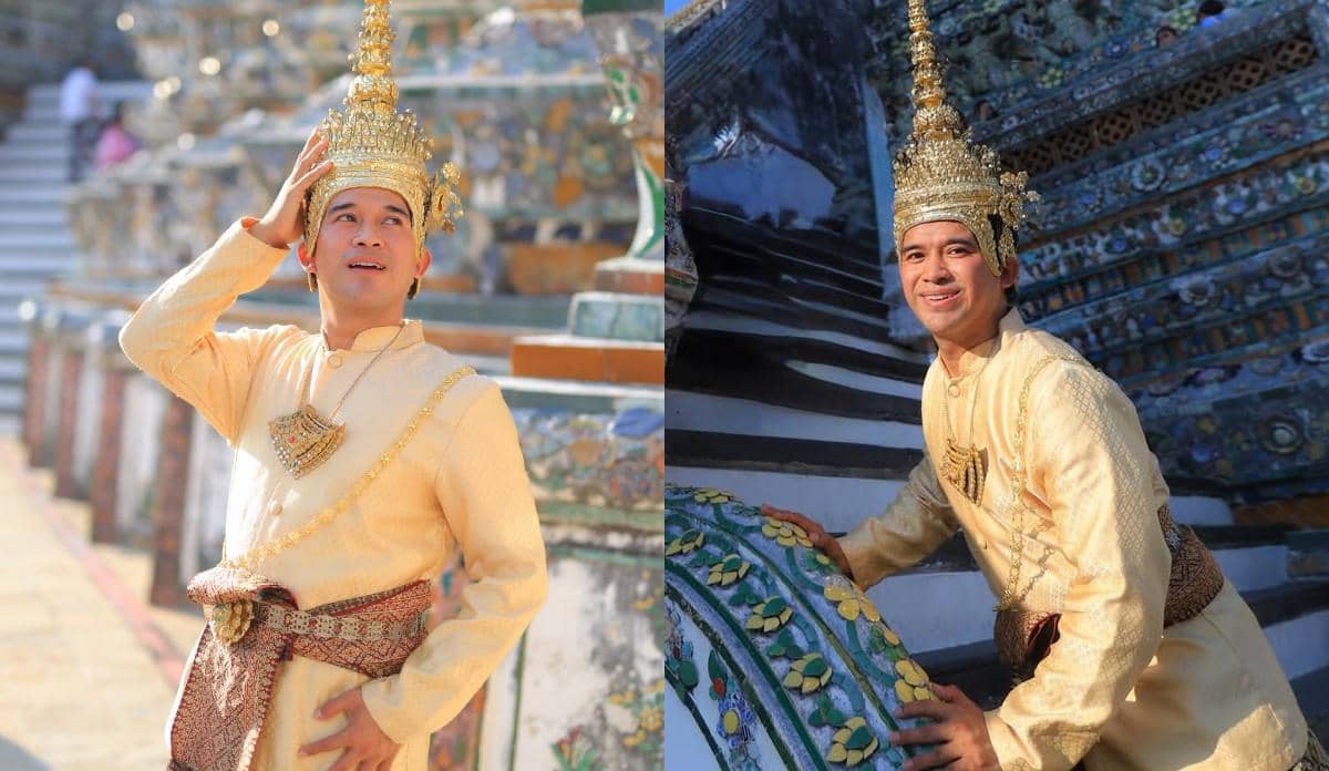 8 Pemotretan Anwar BAB Pakai Baju Tradisional Thailand, Gagah!