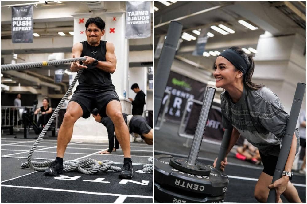10 Potret Ibnu Jamil dan Ririn Ekawati Ikut Latihan Hyrox, Seru!