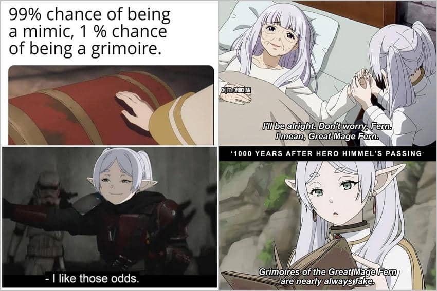 8 Meme Frieren dan Grimoire, Rela Lakuin Apa Aja demi Buku Sihir